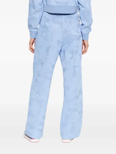 A Bathing Ape Patterned-jacquard Trousers In Blau