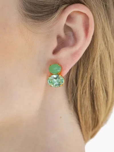 Jennifer Behr Yvette Earrings In Green