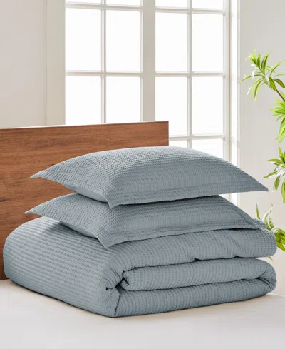 Levtex Cloud Waffle Textured 2-pc. Comforter Set, Twin/twin Xl In Chambray
