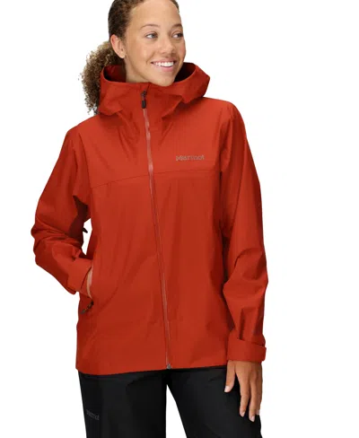 Marmot Women's Minimalist Pertex Hooded Collar Jackets In Red