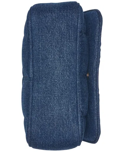 Karl Lagerfeld Voyage Quilted Denim Crossbody Bag In Washed Denim