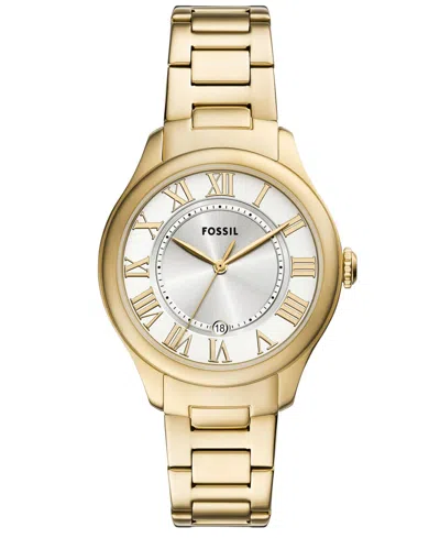 Fossil Women's Gilmore Three-hand Date Two-tone Stainless-steel Watch, 38mm In Gold-tone