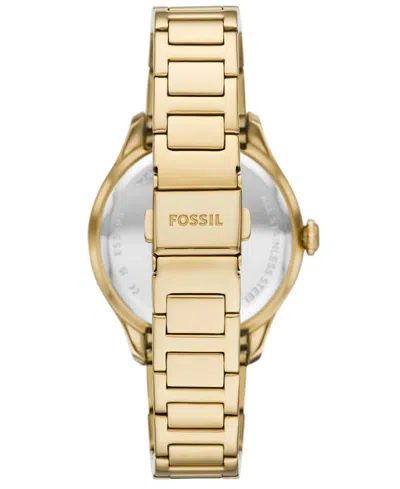 Fossil Women's Gilmore Three-hand Date Two-tone Stainless-steel Watch, 38mm In Gold-tone