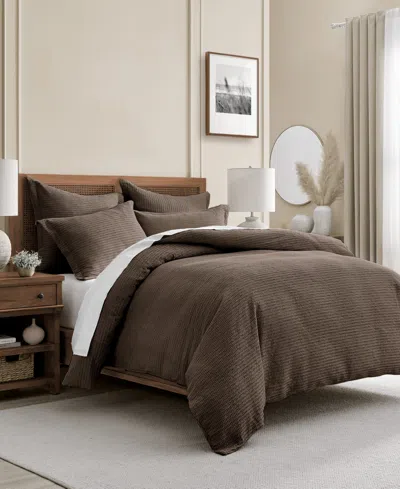 Levtex Cloud Waffle Textured 2-pc. Duvet Cover Set, Twin/twin Xl In Cocoa