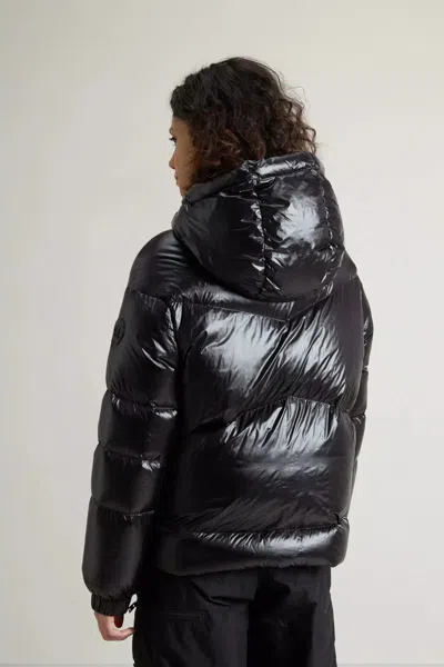 Woolrich Nylon Down Jacket In Black