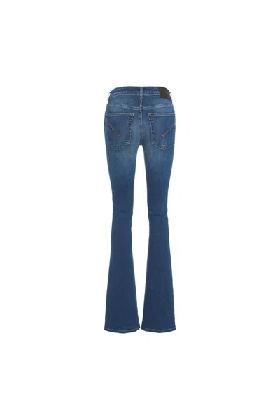 Dondup Olivia Bootcut Jeans In Stretch Denim In Navy