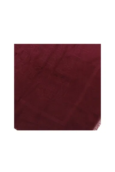 Elisabetta Franchi Fringed Rectangular Scarves Collection In Red