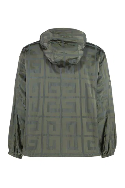 Givenchy Technical Fabric Hooded Jacket In Green