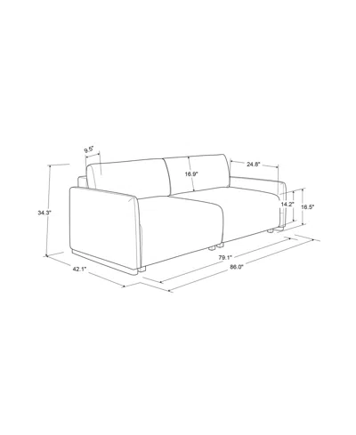Serta 86" Polyester Tigard Convertible Sofa In Brown