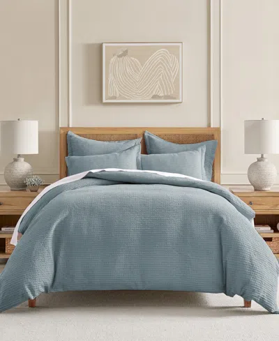 Levtex Cloud Waffle Textured 3-pc. Comforter Set, Full/queen In Chambray