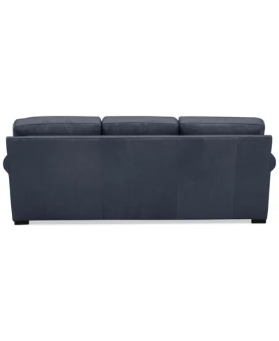 Macy's Radley 86" Leather Roll Arm Sofa, Exclusively At  In Navy