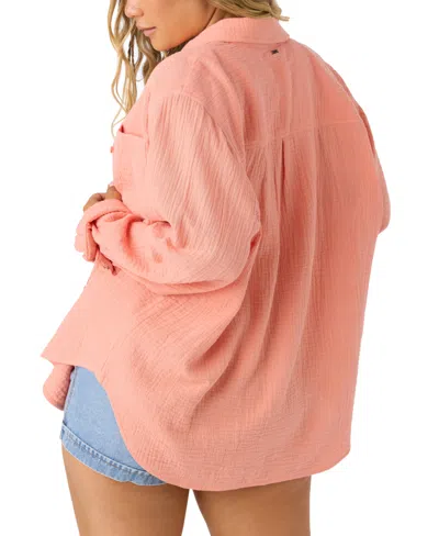 O'neill Juniors' Leni Relaxed Shirt In Orange