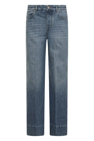 Bottega Veneta Wide-leg Jeans In Navy