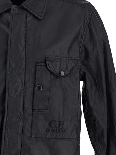 C.p. Company Overshirt In Black