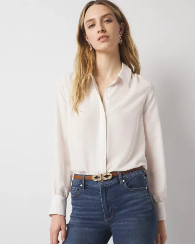 White House Black Market Soft Shirt In Antique White