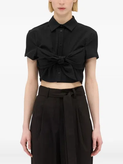 Msgm Cotton Shirt In Black