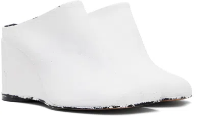 Mm6 Maison Margiela Mm6 By Maison Margiela Leather Mules In White