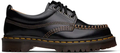 Dr. Martens Black Lowell Leather Moc Toe Derbys In Brown