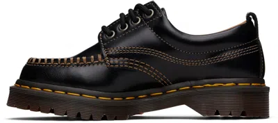 Dr. Martens Black Lowell Leather Moc Toe Derbys In Brown