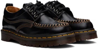 Dr. Martens Black Lowell Leather Moc Toe Derbys In Brown