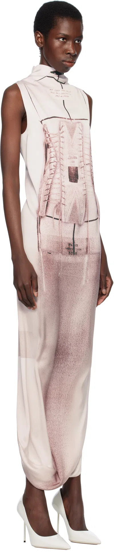 Jean Paul Gaultier 'the Draped Trompe-l'œil Corset' Dress In Brown