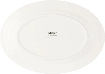 Service Projects White Métier Sp Embossed Tray Serving Plate In Metier