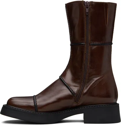 Miista 40mm Dahlia Zip Boots In Brown