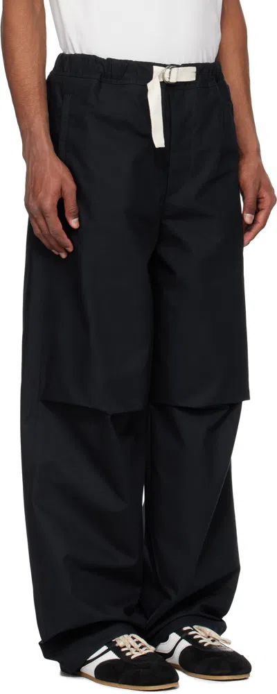 Jil Sander Trousers Cargo Adjustable Cuffs In Black