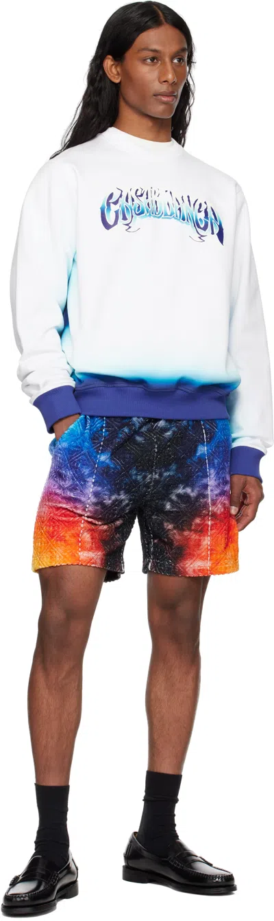 Casablanca 'the Gradient Towelling' Bermuda Shorts In Tie Dye