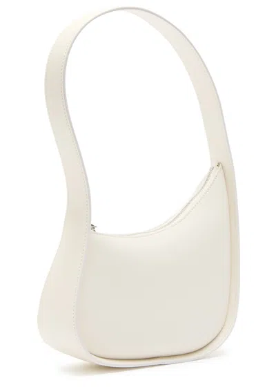 The Row Half Moon Shoulder Bag In Smooth Calfskin In White