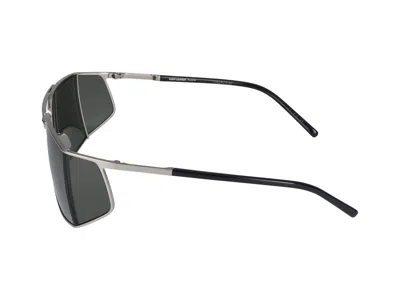 Saint Laurent Adjustable Metal Frame Sunglasses With Dark Lenses In Grey