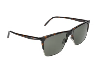 Shop Saint Laurent Sunglasses In Brown