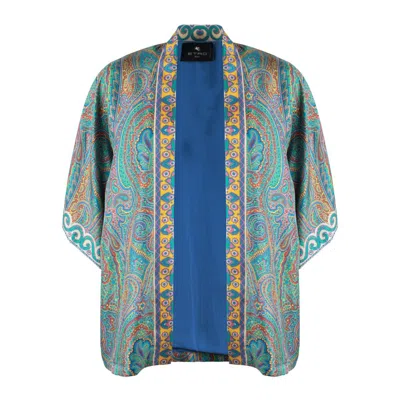 Etro Women's Paisley Print Open Front Jacket In Multicolor