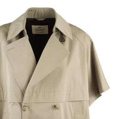 Herno A-shape Poncho In Dean In Beige
