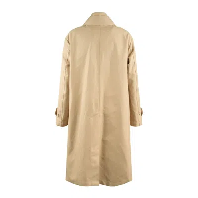 Fay Long Morning Coat In Beige Technical Linen In Beige