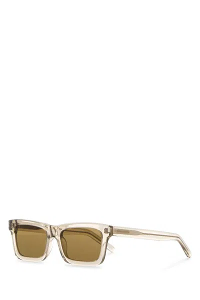 Saint Laurent Sl 461 Geometric-frame Sunglasses In White