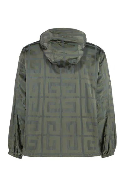 Givenchy Technical Fabric Hooded Jacket In Green
