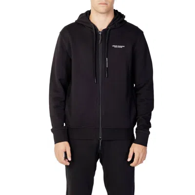 Armani Exchange Black Cotton Sweater In Black