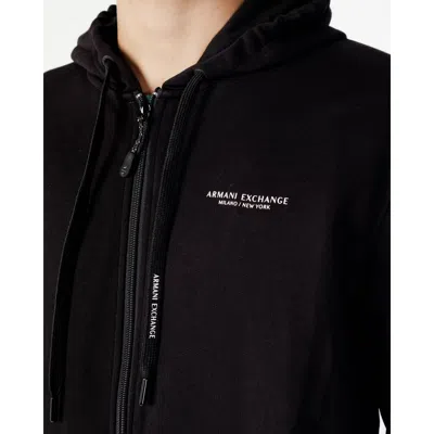Armani Exchange Black Cotton Sweater In Black