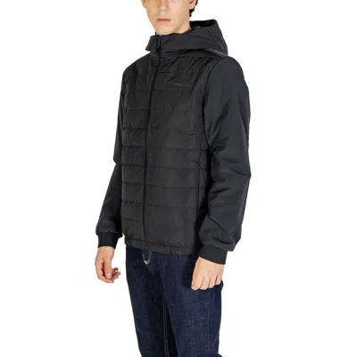 Calvin Klein Black Recycled Polyester Men's Jacket In Black