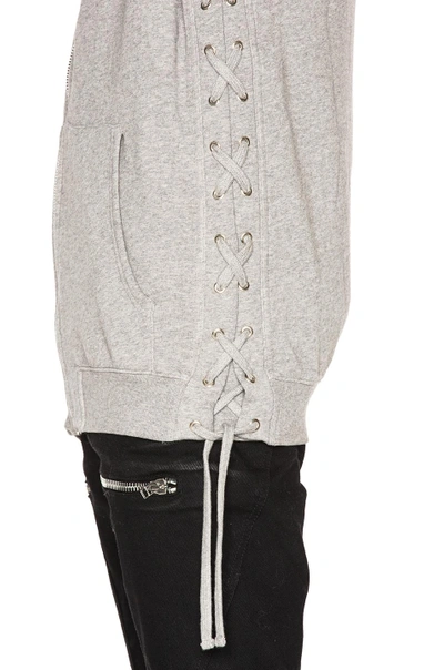 Shop Faith Connexion Oversize Lace Hoodie In Grey