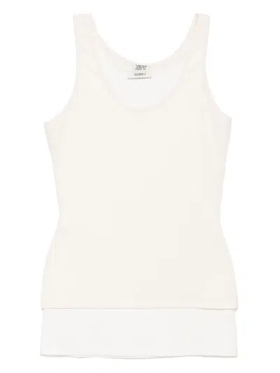 Goen J Dual-layer Sleeveless Top In Neutrals
