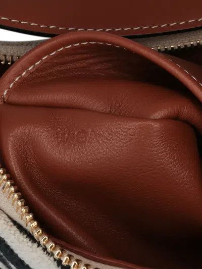 Pre-owned Celine 2021 Canvas Ava Zebra Print Shoulder Bag In White