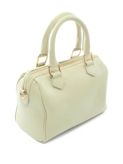 Pre-owned Celine 2010s Small Cuir Triomphe Two-way Handbag In Green