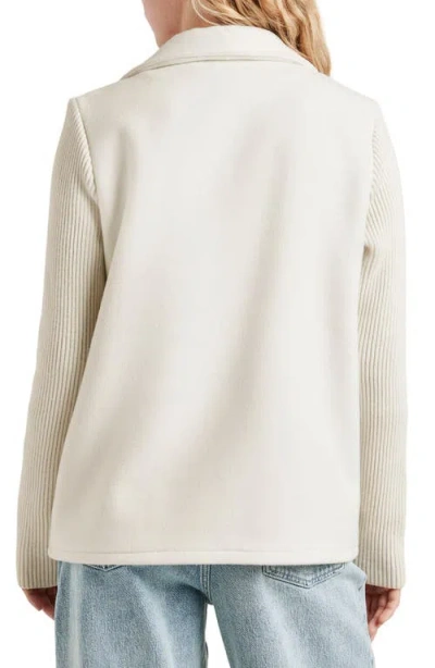 Splendid Singrid Double Breasted Wool Blend Jacket In Pale Oak