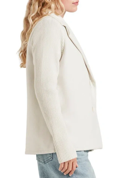 Splendid Singrid Double Breasted Wool Blend Jacket In Pale Oak