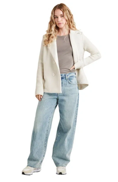 Splendid Singrid Double Breasted Wool Blend Jacket In Pale Oak