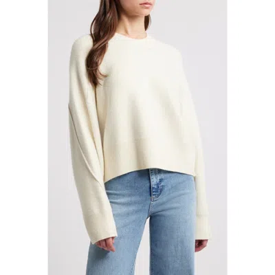 Rag & Bone Bridget Crewneck Wool Blend Sweater In Ivory