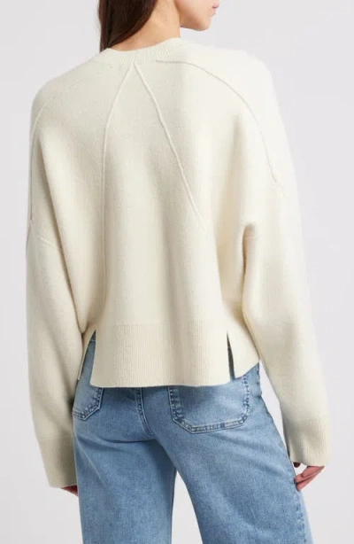 Rag & Bone Bridget Crewneck Wool Blend Sweater In Ivory