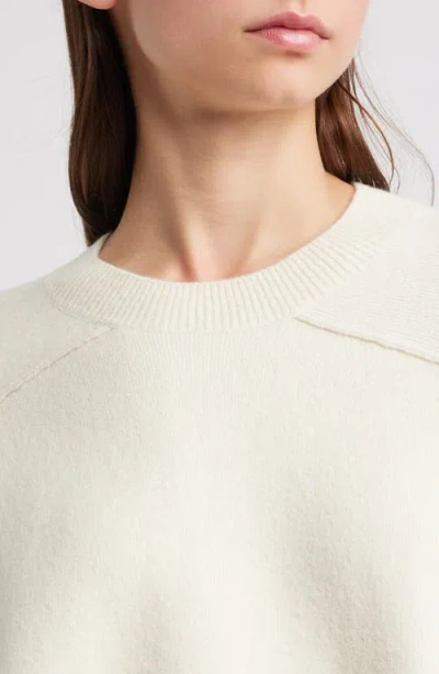 Rag & Bone Bridget Crewneck Wool Blend Sweater In Ivory